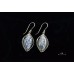 Silver Earrings With Ancient Roman Glass Made in Israel